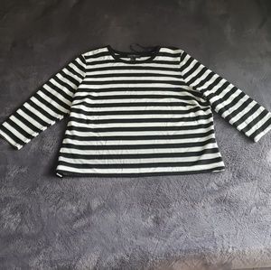 Cropped stripped sweater